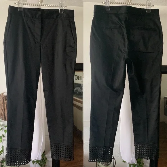 Zara High Waisted Crochet Ankle Dress Pants - Picture 2 of 5